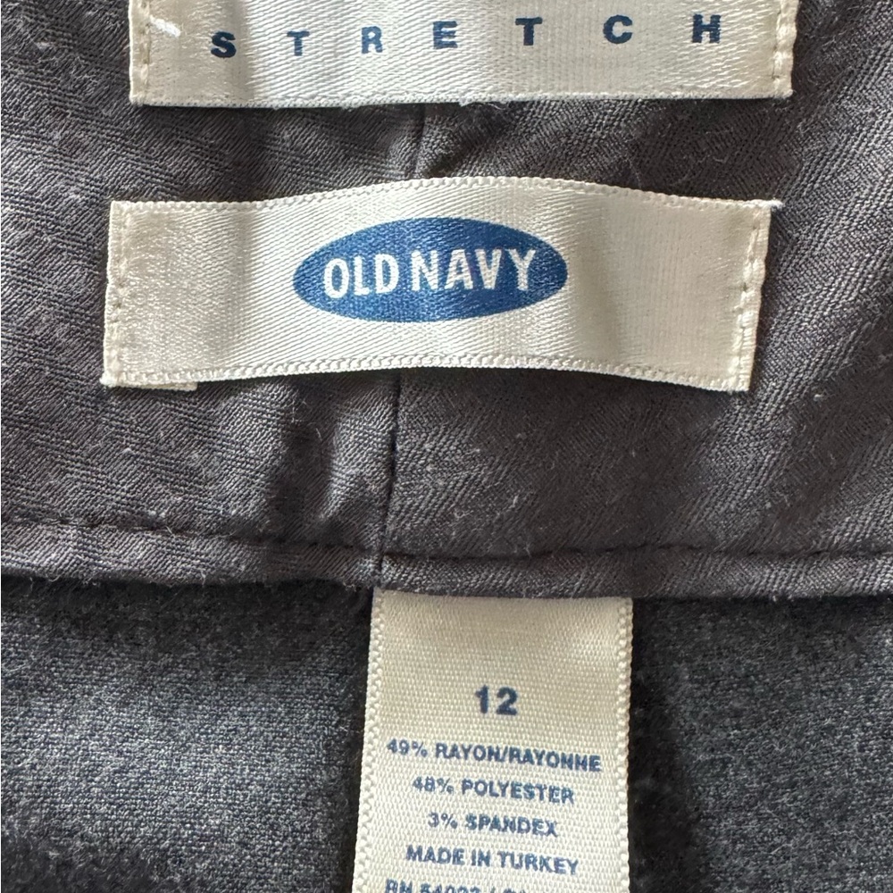 Old Navy Brown and Gray Trousers Smooth Flat Front - Picture 4 of 8